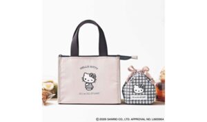 JILL by JILL STUART　(ジル バイ ジルスチュアート) 千鳥格子柄　ハローキティの保冷バッグ＆おむすび巾着